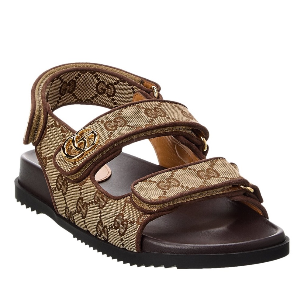 Gucci GG Canvas & Leather Sandal
